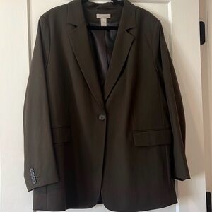 NWT HM Women's Blazer Jacket in Dark Olive